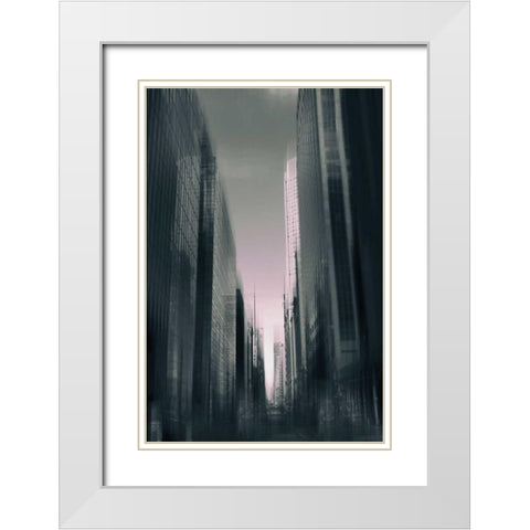 New York Noir White Modern Wood Framed Art Print with Double Matting by Jenney, Jessica