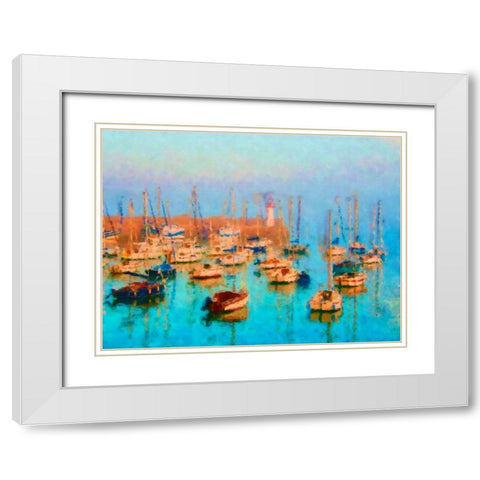Brithar White Modern Wood Framed Art Print with Double Matting by Shafer, E.M.