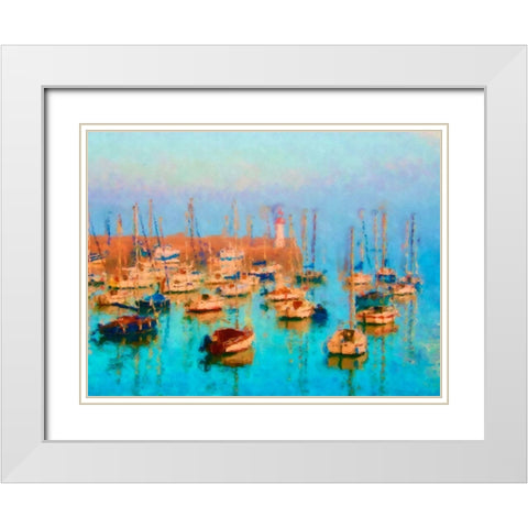 Brithar White Modern Wood Framed Art Print with Double Matting by Shafer, E.M.