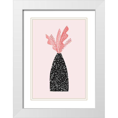 Decorative Vase White Modern Wood Framed Art Print with Double Matting by Donne, Melissa