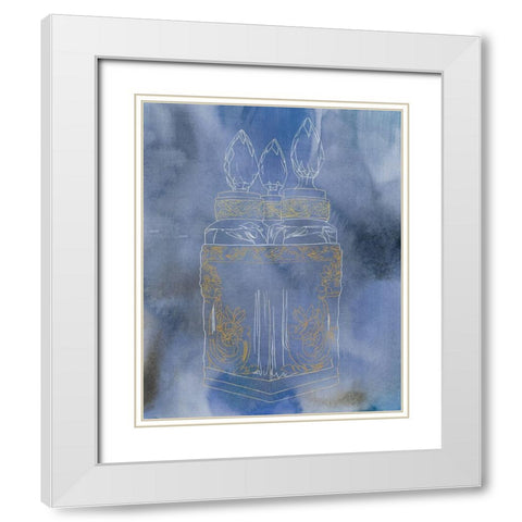 Antique Perfume Bottle II  White Modern Wood Framed Art Print with Double Matting by Sparler, Erin