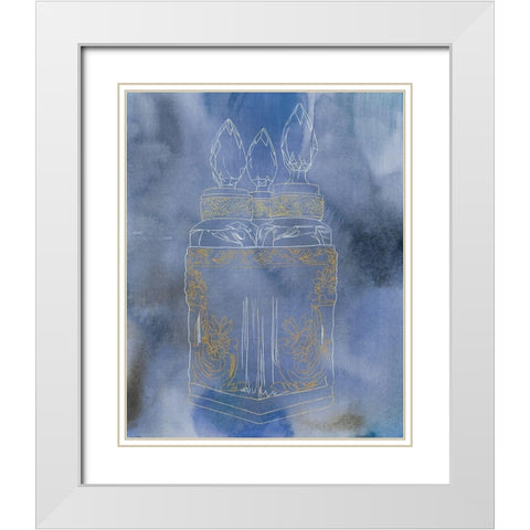 Antique Perfume Bottle II  White Modern Wood Framed Art Print with Double Matting by Sparler, Erin