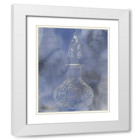 Antique Perfume Bottle III White Modern Wood Framed Art Print with Double Matting by Sparler, Erin