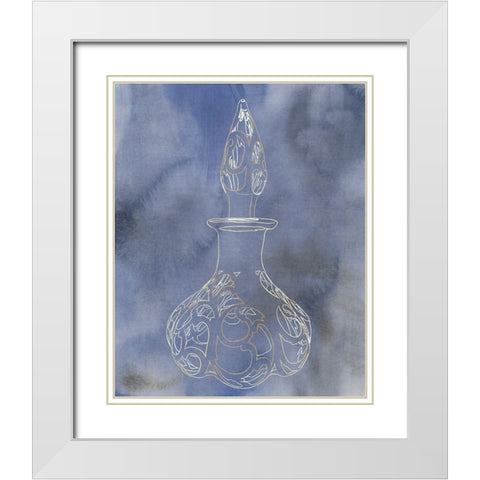 Antique Perfume Bottle III White Modern Wood Framed Art Print with Double Matting by Sparler, Erin