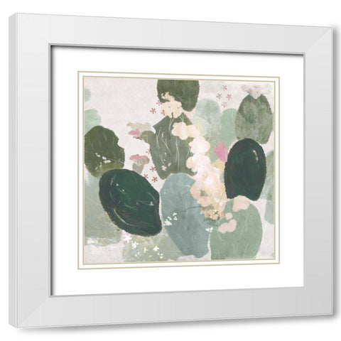 Tender Orchid III  White Modern Wood Framed Art Print with Double Matting by Evelia