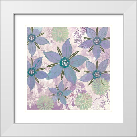 Borage Sprites of SagradaÂ  White Modern Wood Framed Art Print with Double Matting by Evelia