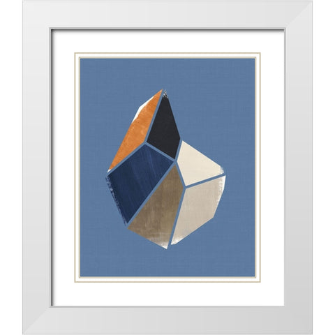 Moon Crystal I White Modern Wood Framed Art Print with Double Matting by Leonard, Sarah