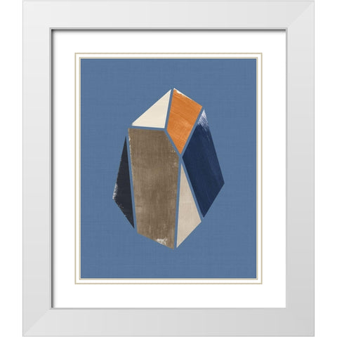 Moon Crystal II White Modern Wood Framed Art Print with Double Matting by Leonard, Sarah