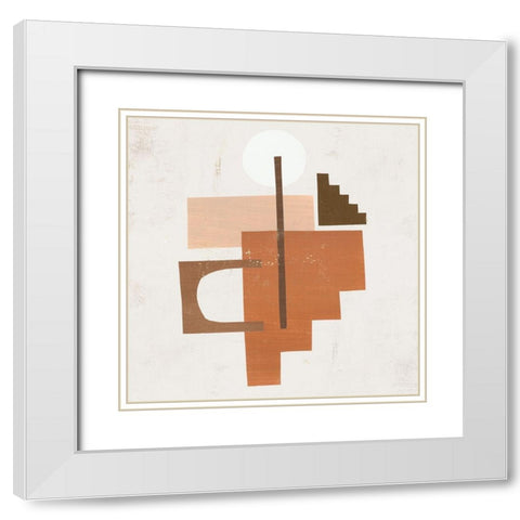 Emphasis I White Modern Wood Framed Art Print with Double Matting by Leonard, Sarah