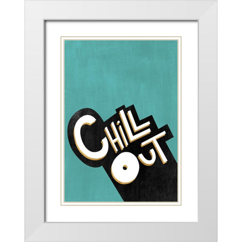 Chill Out  White Modern Wood Framed Art Print with Double Matting by Leonard, Sarah