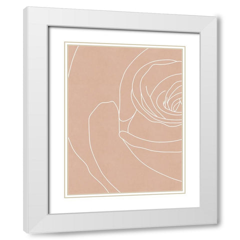 Blush Flowers III  White Modern Wood Framed Art Print with Double Matting by Leonard, Sarah