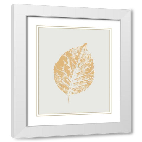 Colour Leaf Print I  White Modern Wood Framed Art Print with Double Matting by Leonard, Sarah