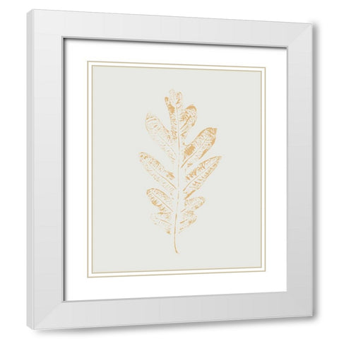 Colour Leaf Print IV White Modern Wood Framed Art Print with Double Matting by Leonard, Sarah