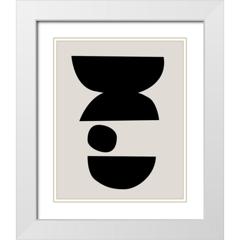 Framed MovementÂ  White Modern Wood Framed Art Print with Double Matting by Leonard, Sarah