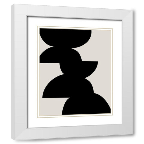 Balance Together White Modern Wood Framed Art Print with Double Matting by Leonard, Sarah