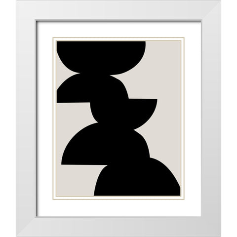 Balance Together White Modern Wood Framed Art Print with Double Matting by Leonard, Sarah