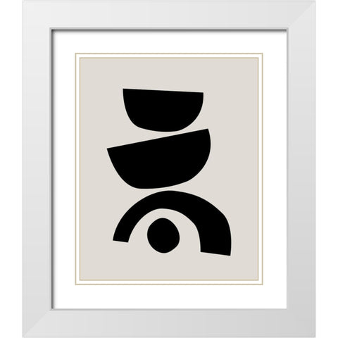Arched TogetherÂ  White Modern Wood Framed Art Print with Double Matting by Leonard, Sarah