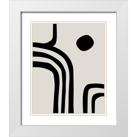 Detour IÂ  White Modern Wood Framed Art Print with Double Matting by Leonard, Sarah