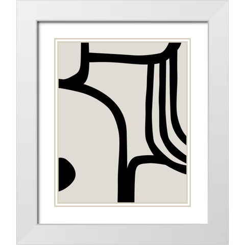 Detour II White Modern Wood Framed Art Print with Double Matting by Leonard, Sarah