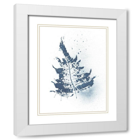 Beginning In Blue V White Modern Wood Framed Art Print with Double Matting by Evans, Amy