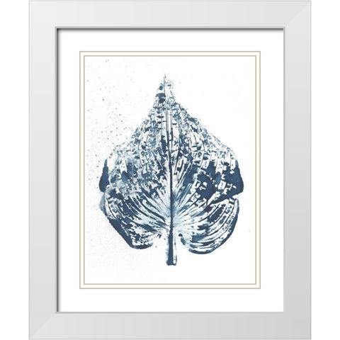 Beginning in Blue VIII White Modern Wood Framed Art Print with Double Matting by Evans, Amy