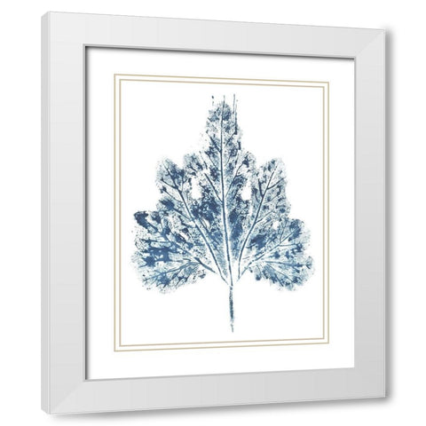 Beginning in Blue IX White Modern Wood Framed Art Print with Double Matting by Evans, Amy