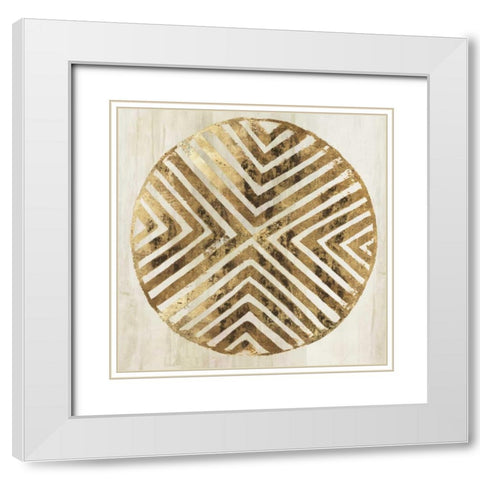 African Lines II White Modern Wood Framed Art Print with Double Matting by Watts, Eva