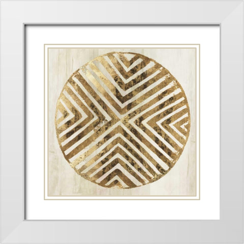 African Lines II White Modern Wood Framed Art Print with Double Matting by Watts, Eva