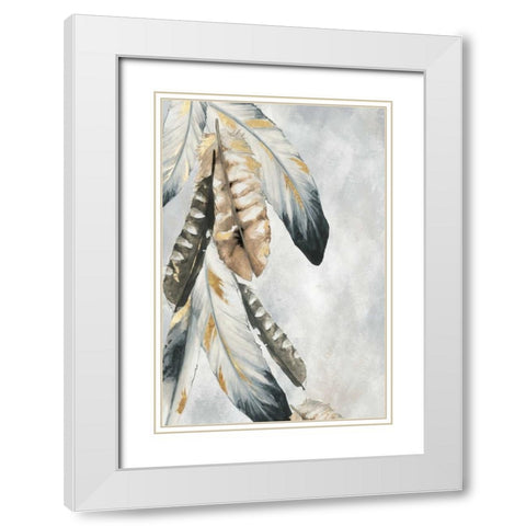 Golden Bunch White Modern Wood Framed Art Print with Double Matting by Watts, Eva