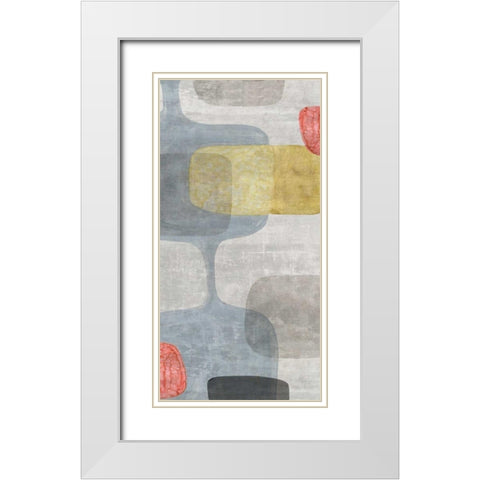 Mid Century Neutral I  White Modern Wood Framed Art Print with Double Matting by Watts, Eva