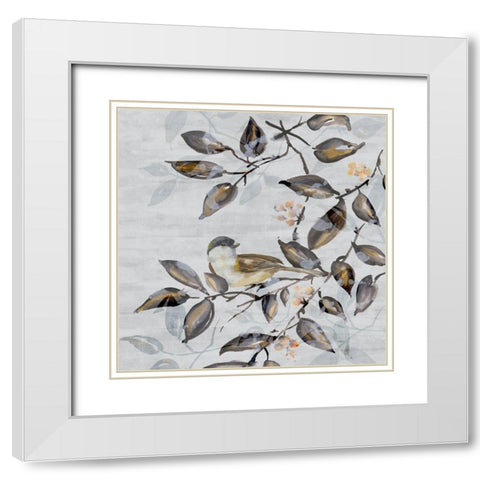 Tweet Tweet I White Modern Wood Framed Art Print with Double Matting by Watts, Eva