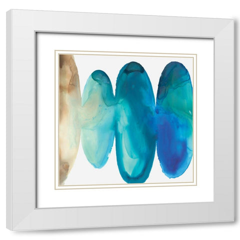 Bound II White Modern Wood Framed Art Print with Double Matting by Watts, Eva