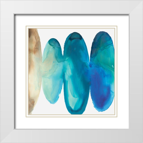 Bound II White Modern Wood Framed Art Print with Double Matting by Watts, Eva