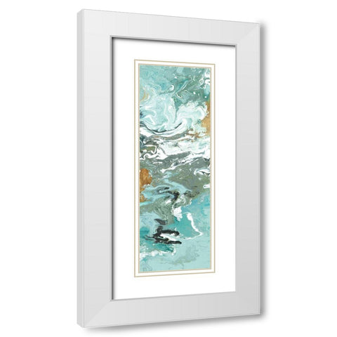 Green Marble III  White Modern Wood Framed Art Print with Double Matting by Watts, Eva