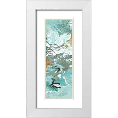 Green Marble III  White Modern Wood Framed Art Print with Double Matting by Watts, Eva