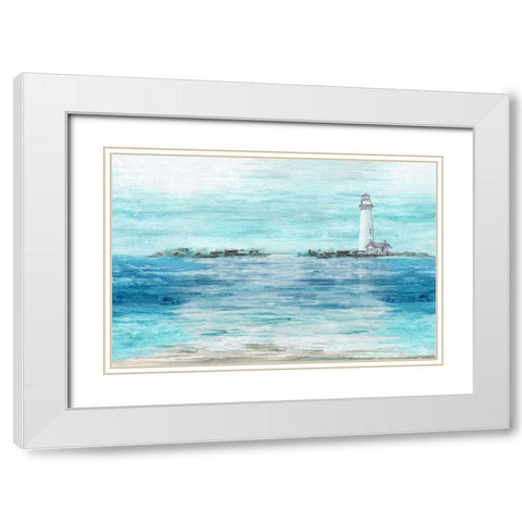 Coastal Lighthouse  White Modern Wood Framed Art Print with Double Matting by Watts, Eva