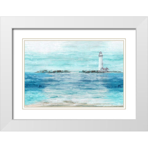Coastal Lighthouse  White Modern Wood Framed Art Print with Double Matting by Watts, Eva