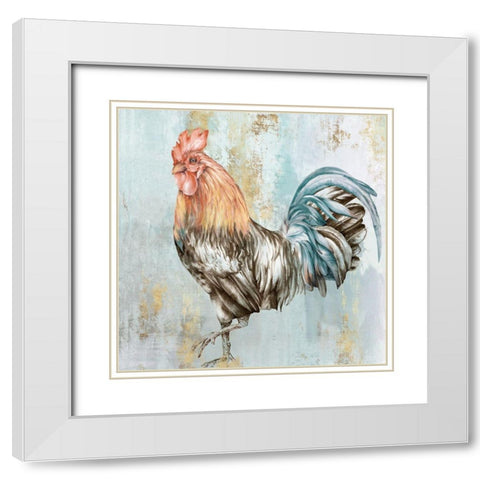 Crock-A-Doodle-Do II  White Modern Wood Framed Art Print with Double Matting by Watts, Eva