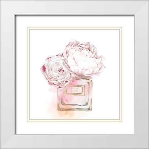 Eau de Toilette Gris  White Modern Wood Framed Art Print with Double Matting by Watts, Eva