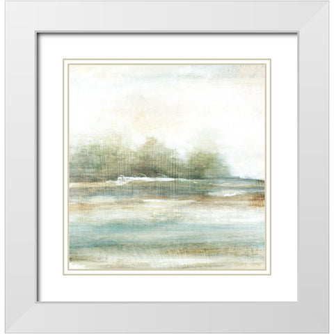 Land of Peace II White Modern Wood Framed Art Print with Double Matting by Watts, Eva