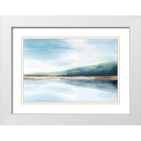By the Water II White Modern Wood Framed Art Print with Double Matting by Watts, Eva
