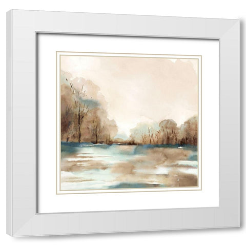Silent Still  White Modern Wood Framed Art Print with Double Matting by Watts, Eva