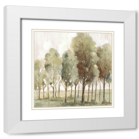 Silent Fall II  White Modern Wood Framed Art Print with Double Matting by Watts, Eva