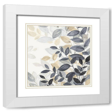 Fall Blooms II   White Modern Wood Framed Art Print with Double Matting by Watts, Eva