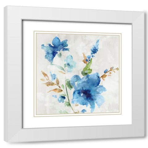 Breath of the Spring II White Modern Wood Framed Art Print with Double Matting by Watts, Eva