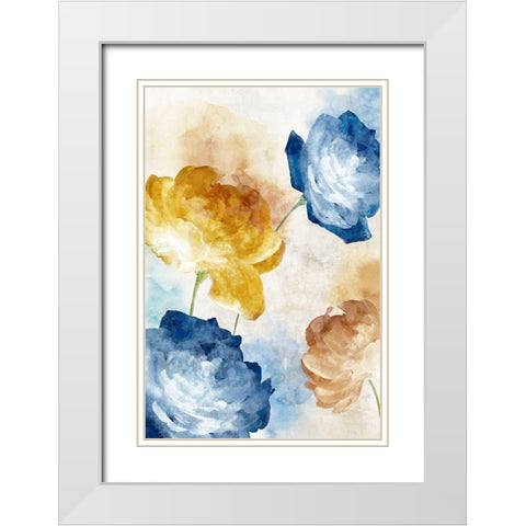 While we Bloom I White Modern Wood Framed Art Print with Double Matting by Watts, Eva