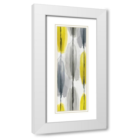 Lemon Droplets I  White Modern Wood Framed Art Print with Double Matting by Watts, Eva