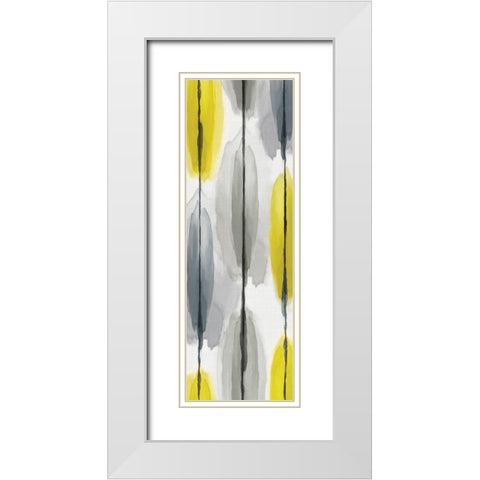 Lemon Droplets I  White Modern Wood Framed Art Print with Double Matting by Watts, Eva