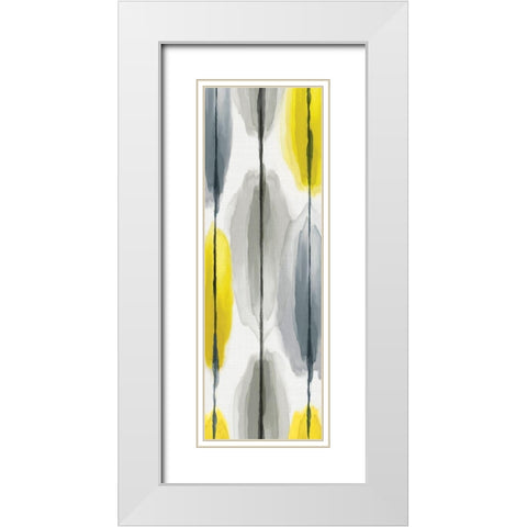 Lemon Droplets II White Modern Wood Framed Art Print with Double Matting by Watts, Eva