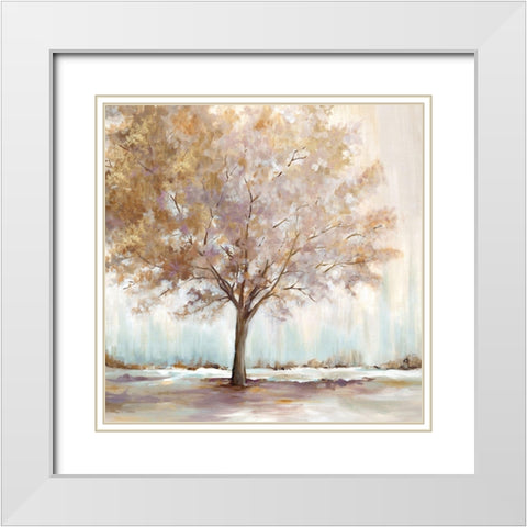 Infinite PeaceÂ  White Modern Wood Framed Art Print with Double Matting by Watts, Eva